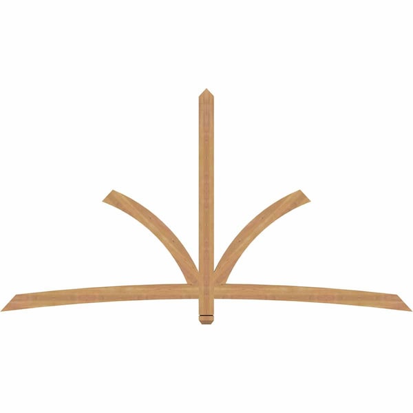 Ekena Millwork Davenport Timber Gable Bracket, Western Red Cedar, 96"W x 52"H x 1 1/2"D x 3 1/2"F, 13/12 Pitch GBW096X52X0204DAV00SWR - main